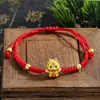 Explosões Corda Vermelha Edição Q Pulseira Dragão Chinês Moda Nacional Novo Chinês Wufu Xianglong Placa Nafu Pulseira Feminina Transfronteiriça