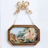 Moldura de Foto de Resina Embutida Estilo Europeu Retrô Decoração de Parede para Casa e Pousada Conjunto para Pendurar na Parede