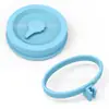 Nuevo Juego de Tapa de Silicona para Taza y Anillo para Cuchara, Tapa para Frasco Mason, Tapa de Silicona a Prueba de Polvo, Silicona de Grado Alimenticio a Prueba de Fugas