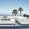 Nuevo sofá exterior de aluminio hecho a medida, juego de sofás impermeable y a prueba de sol para jardín y balcón, muebles de jardín