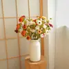 Nueva Flor Artificial de Crisantemo Pequeño de Múltiples Cabezas Estilo Chino Rama Única Flor de Tela de Seda Arreglo de Flores Artificiales de Gama Alta Ramo Suave