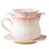 Taza de Té de Cerámica con Gradiente de Color Blanco de Mineral de Roca, Taza para Separación de Té y Agua para el Hogar, Taza Individual, Taza Personal, Taza de Café