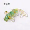 Grava de Cristal Natural Pez Dorado Pequeño, Pez Koi de Resina Epoxi de Cristal, Adornos para Paisajismo de Acuario de Escritorio que Mejoran la Fortuna al por Mayor