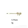 Pin para Flequillo Lateral con Circonitas Estilo Coreano y Japonés, Accesorio para el Cabello Fresco y Dulce, Pasador de Gama Alta y Exquisito