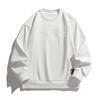 Sudadera con Forro Polar y Logo en Relieve para Hombre, Nuevo Estilo Otoño e Invierno 2025, Talla Grande, Peso Pesado, Cuello Redondo, Camiseta Base de Manga Larga, Prenda Superior para Hombre