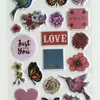 Pegatinas de Burbujas Creativas de Cumpleaños de Abejas Pegatinas Educativas de Aprendizaje Temprano para Niños Flor Mariposa Pegatinas de Recompensa 3D