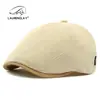 Boina de Seis Paneles de Estilo Nuevo para Primavera y Verano para Mujer, Gorra Británica Retro de Visera Adelantada, Gorra Ligera y Transpirable de Artista para Hombre, Gorra de Pato