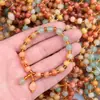 Pulsera natural de mujer de Xinjiang al por mayor Billetera de bambú de Jade de Tianshan Pulsera de anillo único Pulsera de jade del Gobi pulsera de jade dorado