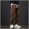 Calça de Veludo Cotelê para Homens, Tamanho Grande, Outono e Inverno, Forrada com Lã, Engrossada, Chenille Solto, Extra Grande, Estilo Jogger, para Homens com Sobrepeso