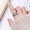 [Cobre] Personalidad Europea y Americana Retro Combinable Hip-hop Anillo Abierto para Mujer Moderno ins Moda Creativo Anillo de Dedo Envejecido