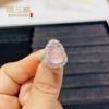 Anillo de calcedonia natural con forma de calabaza y huevo para mujer, chapado en plata, de lujo, con incrustaciones de Seiko, anillo ajustable con diseño de yang de hielo verde.