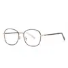 Nuevo marco metálico de dos tonos, gafas de montura redonda transfronterizas, elegantes y versátiles para mujer, adecuadas para el uso diario, diseño de alta gama, para exportación