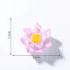 Balsa creativa flotante de bambú con hojas de loto, paisaje en miniatura para acuarios, accesorios decorativos DIY y adornos en miniatura