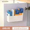 Dropshipping Caixa de Armazenamento de Parede para Cozinha Porta de Armário Suporte de Armazenamento sem Furo Gancho Porta Filme Plástico e Sacolas