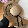 Chapéu de Palha com Aba Larga Chapéu de Praia Feminino Chapéu de Sol Verão Novo Estilo Chapéu de Proteção Solar Chapéu de Palha Trançado Francês