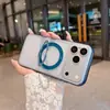 Funda de Teléfono Magnética Mate con Soporte para iPhone 18promax Apple 17pro Funda Protectora Anti-caídas de Cobertura Total