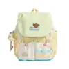 Mochila Escolar Estudiante de Secundaria Color de Contraste Femenina 2025 Nueva Retro Estilo Universitario con Solapa Mochila Pequeña Linda Fresca