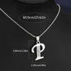 Nuevos Collares con Letras Inglesas Incrustadas de 26 Diamantes para Hombres, Joyería Popular Creativa Incrustada de Diamantes Europea y Americana, Accesorios de Colgantes DIY para Mujeres