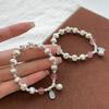 Pulsera Geométrica de Cuentas Redondas de Fresa para Mujer Retro Industria Pesada Moda Nacional Colgante de Hombre Pulsera Plateada en Plata S925 Pulsera Estilo Ins