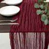 Camino de Mesa de Gasa Arrugada Bali, Mantel Occidental de Comercio Exterior, Sensación de Lujo Ligero de Alta Gama, Decoración para Bodas y Fiestas, Camino de Mesa Plegado