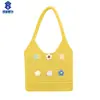 Bolsa de Palha Amazon Transfronteiriça Bolsa de Praia Novo Estilo Pequena Floral de Verão Bolsa Tote de Grande Capacidade Bolsa para o Dia a Dia