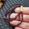 Cuentas de granate hielo cuentas de jade 4mm pulsera rojo sangre de pollo para hombres y mujeres con pulsera de jade al por mayor