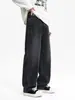 Maple House Roupa Masculina / Jeans Retrô Masculino Corte Reto Amplo Tendência Perna Larga Streetwear Americano Versátil Calça Longa