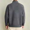 Cardigã com Gola Cruzada Tricô Masculino 2026 Outono/Inverno Novo Casual Manga Longa Suéter Espesso Quente Roupa Externa Masculina