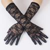 Guantes largos de encaje para mujer, modernos, sexys, delgados, transpirables, protección solar, mangas largas, vestido de novia, cubrebrazos de verano