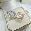 Acessórios para Anel de Pérola DIY Flor Banhada a Ouro Estilo de Luxo Acessível Suporte de Anel Borboleta Porta-Anel de Pétala de Pérola Vazio Abertura