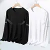 Nueva colección Primavera/Otoño 2026: camiseta base elástica para hombre, camiseta de manga larga con cuello redondo, ropa de moda para primavera/otoño