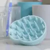 Cepillo para Lavar el Cabello de Silicona Pura Nuevo de Fábrica, Peine Limpiador y Masajeador del Cuero Cabelludo, Peine de Silicona para Lavar el Cabello con Masaje de Meridianos