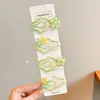 Pinzas para el pelo de colores dulces para niñas, Accesorios para el pelo de animales de dibujos animados y flores, Set de pinzas lindas y no dañinas para el flequillo