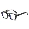 Gafas Retro Anti-Luz Azul con Montura Gruesa Cuadrada, Pines Metálicos Personalizados, Bordes Gruesos para Hombres y Mujeres, Estilo Artístico