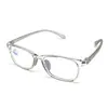 9867 Armazón Transparente de Tr90 con Protección Anti-Luz Azul para Hombres y Mujeres, Armazón Cuadrado de Protección Visual Universal para Lentes de Miopía
