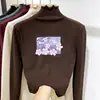 Otoño Invierno 2026 Camiseta Térmica de Felpa para Niña Cuello Medio Alto Manga Larga Capa Base Elegante Ropa Interior Cálida para Niños con Adorno de Volantes
