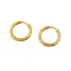 Brincos Zeming de Aço Inoxidável com Ouro 18K para Mulheres, Argola Grande Vintage, Luxo Leve, Design de Ponta, Joias de Nicho