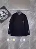 24SS CH Industria Pesada Brazo Cruzado Liu Ding Cuero Falso Dos Piezas Manga Larga Camiseta Pareja Transfronterizo Exclusivo