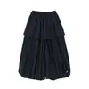 Pantalones casuales para niña Wulibu, conjunto de dos piezas de falda-pantalón de verano con una falda transpirable, pantalones versátiles integrados de longitud 7/8