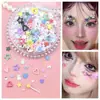 Maquillaje de Ojos con Lazo Navideño Atmósfera Mariposa Cinta Amor Diamante Perla Pegatina Concierto Rojo de Internet Maquillaje Escenario
