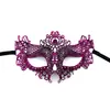 Máscara de Encaje Irregular Estampada en Oro de Media Cara para Fiesta de Halloween Máscara de Baile Accesorios para Actuación Cosplay