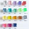 Yakli transparente cuadrado color luminoso pequeño forma de hielo simulación de hielo accesorios para joyería diy al por mayor
