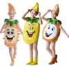 Disfraz de Performance de Frutas para Niños Arándano Melocotón Pitahaya Personaje de Cosplay Mangostán Plátano Uva