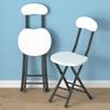 Silla plegable con respaldo, taburete para el hogar, mesa de comedor pequeña, silla de comedor apilable, portátil, taburete plegable de pie alto, pequeño y sencillo
