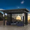 La Fábrica Produce Pérgolas de Aleación de Aluminio para Sombra, Pabellones de Jardín para Exteriores, Refugios a Prueba de Lluvia para Fiestas y Patios Solares Estilo Chino para Uso en Exteriores