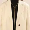 Cadena de suéter de acero inoxidable transfronteriza collar cadena de hueso de serpiente borla nicho de alta gama AliExpress moda femenina venta al por mayor