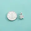 Accesorios de plata de ley S925 colgante de flor pequeña diente de león rama de flor de rosa hoja colgante decoración de pulsera de cristal