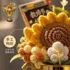 Regalos para el Día de San Valentín, Souvenirs Transfronterizos, Trofeos, Ramos de Girasoles Sonrientes para Maestros y Maestras, Flores Tejidas a Crochet Hechas a Mano Creativas