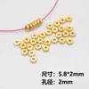 Pulsera de Moneda de Cobre Chapada en Oro Cobre Conservante del Color Placa Espaciadora de Moneda Placa Espaciadora Wrap Espaciador Accesorios de Joyería Calabaza Lingote Cuentas de Pulsera Cuentas Sueltas