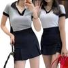 Riñonera de media longitud con falda tipo A para mujer, pantalones cortos de moda con abertura, estilo informal, de cadera alta, para chica gordita, culottes, tallas grandes